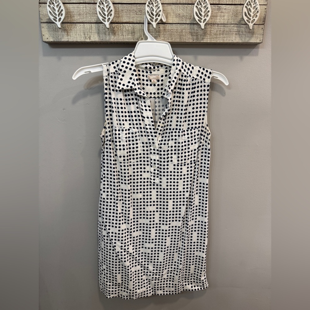GAP Navy and White Polka Dot shift dress